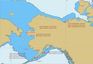 Carte trajet et dates